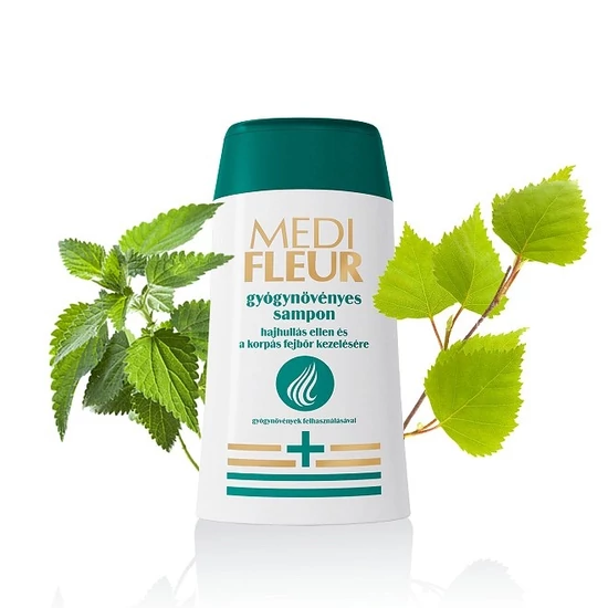 MEDIFLEUR gyógynövényes sampon hajhullás ellen és korpás fejbőr kezelésére 200ml
