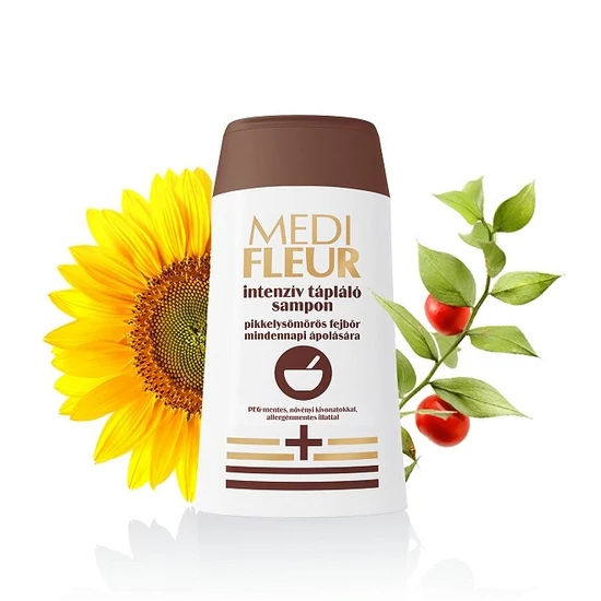 MEDIFLEUR intenzív tápláló sampon pikkelysömörös fejbőr mindennapi ápolására 150ml