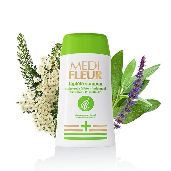 MEDIFLEUR tápláló sampon szeborreás fejbőr mindennapi tisztítására és ápolására 150ml