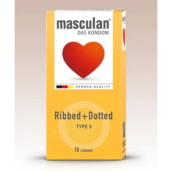 Masculan -3- Ribbed&Dotted óvszer 10x