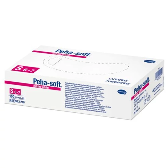 Peha-soft nitrile white vizsgálókesztyű S 1x