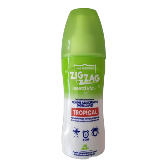Zig Zag Tropical Szúnyog- és kullancsriasztó permet 100 ml lime illattal