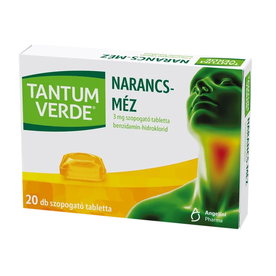 Tantum Verde narancs-méz 3 mg szopogató tabletta 20x