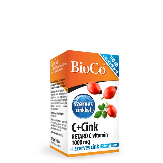 BioCo C+Cink Retard C-vitamin 1000mg+szerves Cink filmtabletta 100x
