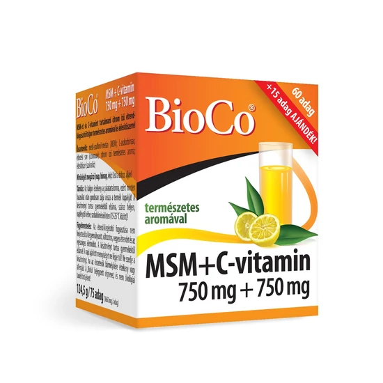 BioCo MSM+C-vitamin 750 mg + 750 mg 124,5 g