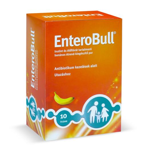 EnteroBull Inulint és élőflórát tartalmazó banános étrend-kiegészítő por 10 x 4 g
