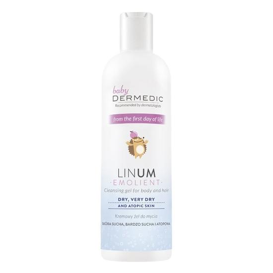 Dermedic LINUM EMOLIENT BABY/BABY Tisztító gél testre és hajra 200 ml