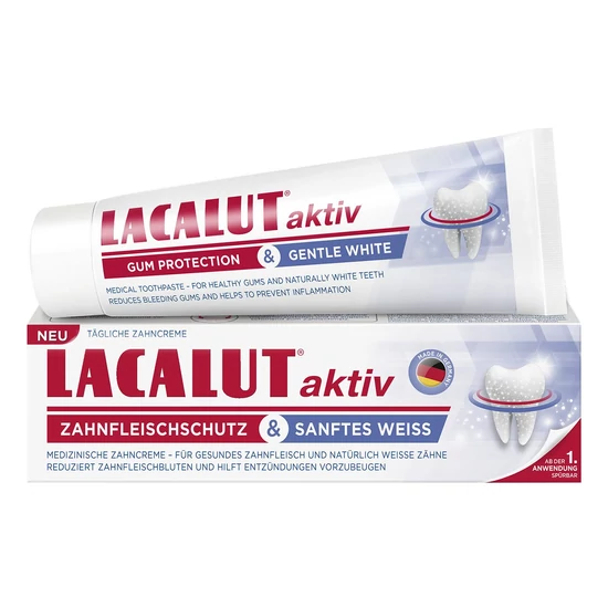 Lacalut aktiv gum protection&gentle white fogkrém 75ml