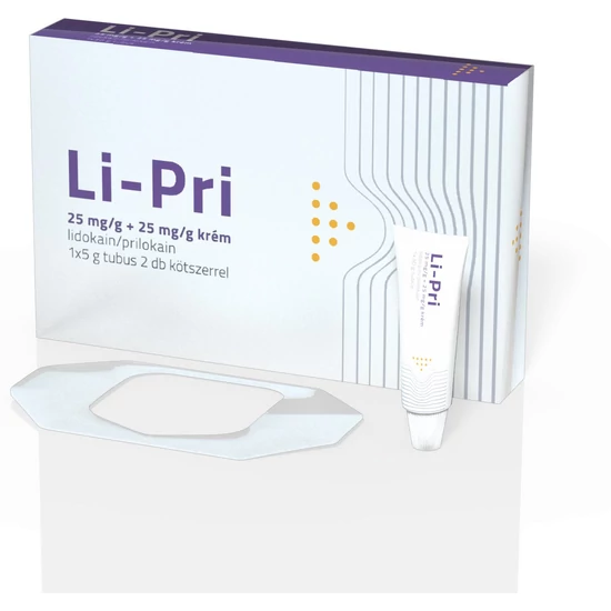 Li-Pri 25 mg/g + 25 mg/g krém 2g+ 2db kötszer