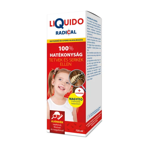 LiQuido Radical tetűirtó sampon 200ml+ ajándék szérum 125ml & fésű