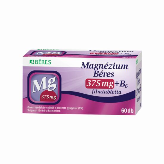 Magnézium Béres 375mg+B6 filmtabletta 60x