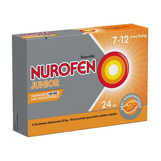 Nurofen Junior Narancs 100mg lágy rágókapszula 24x