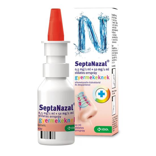 SeptaNazal 0,5 mg/ml + 50 mg/ml oldatos orrspray gyermekeknek 10 ml