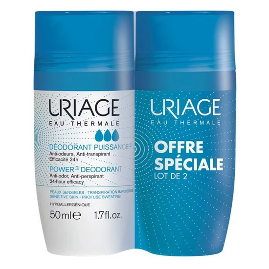 Uriage Deo Intenzív Izzadásgátló Golyós Dezodor 2x50 ml