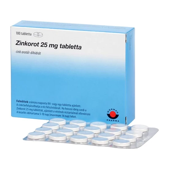Zinkorot 25mg tabletta 100x